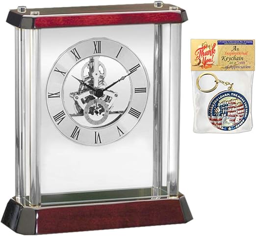 Amazon Com Luxury Silver Column Davinci Dial Table Top Desk Clock
