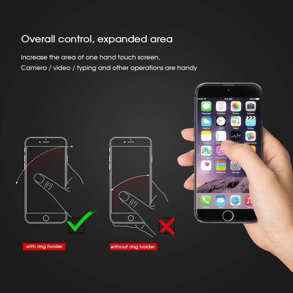 Phone Ring Holder Kickstand, Aigogo Universal 360 Degrees Rotating Cute Kawaii Animals Fox Finger Ring Grip Holder Stand For iPhone 7 8 Plus X, For Samsung Galaxy S7,S8, Note 8, iPad (Rose Gold)