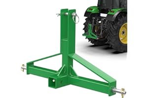 SUNSHINE FARMRE Green 3 Point Hitch Receiver Quick Hitch Compatible, 3 Point Trailer Hitch 2" Receiver for Category 1 Tractor, 3 Pt Trailer Towing Hitch Tractor Drawbar for Kubota, John Deere, BX, Kioti, Yanmar, etc