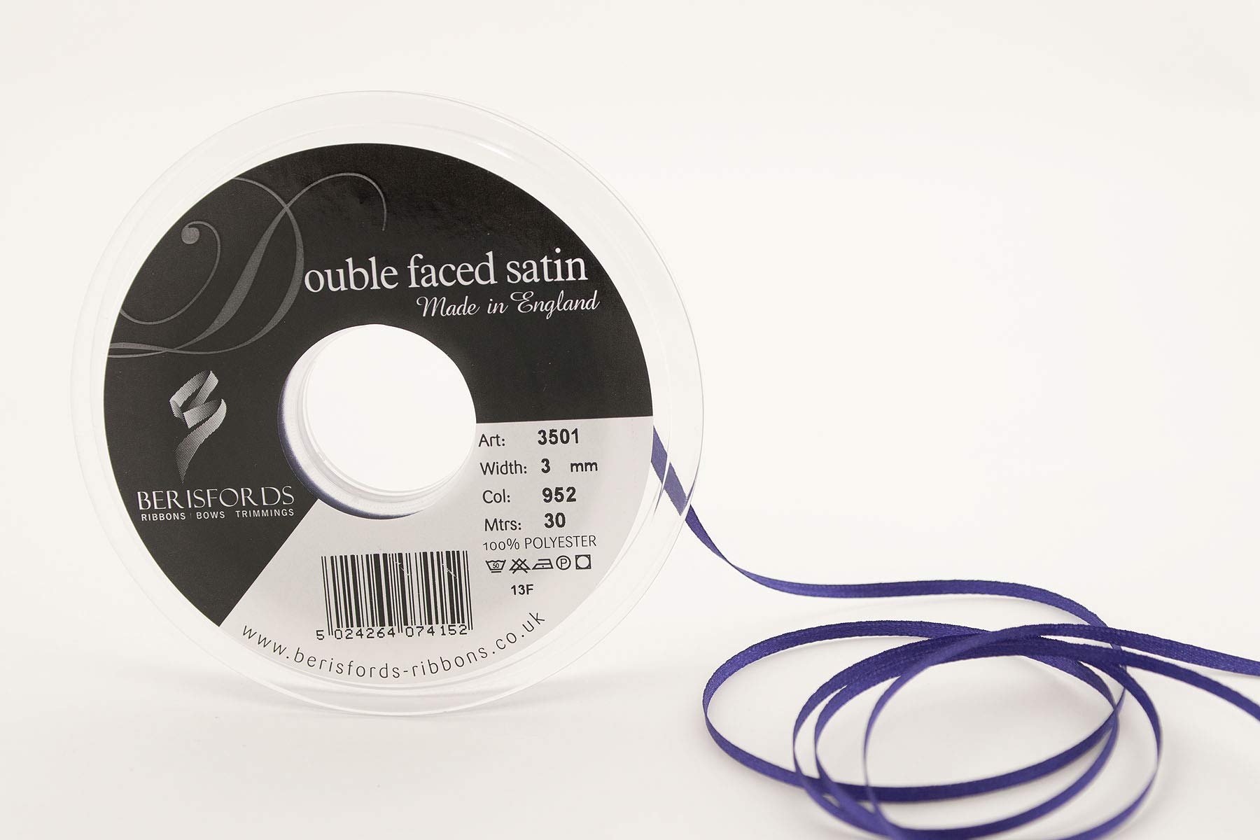 Berisfords Double Satin Ribbon, Liberty, 30 m