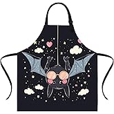 THISFIND Funny Apron for Women Men with 2 Pockets, Adjustable Kitchen Chef Aprons for Cooking Baking Gardening Cute Apron