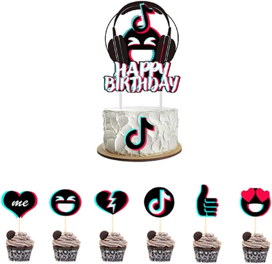 Toys Games 34 Pieces Tik Tok Party Supplies 1pcstik Tok Birthday Party Banner pcs Tik Tok Latex Balloons 12pcs Tik Tok Cupcake Topper And 1pcs Cake Topper Suitable For Boy And Girl Short Film Toys Games 34 Pieces Tik Tok Party Supplies 1pcstik Tok Birthday Party Banner pcs Tik Tok Latex Balloons 12pcs Tik Tok Cupcake Topper And 1pcs Cake Topper Suitable For Boy And Girl Short Film