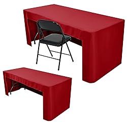 Nasitos 2 Pack Red Fitted Tablecloth Rectangular