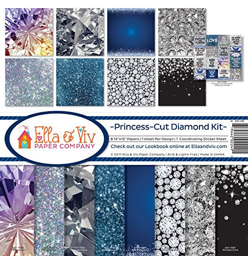 Ella & Viv by Reminisce Princess Cut Diamonds Scrapbook Collection Kit