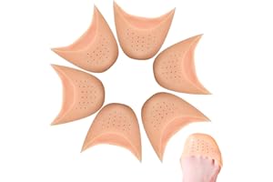Toe Protector Gel Caps – 3 Pairs Soft Reusable Toe Sleeves for High Heels, Flats, Pointe Shoes, Anti-Friction Pain Relief, El
