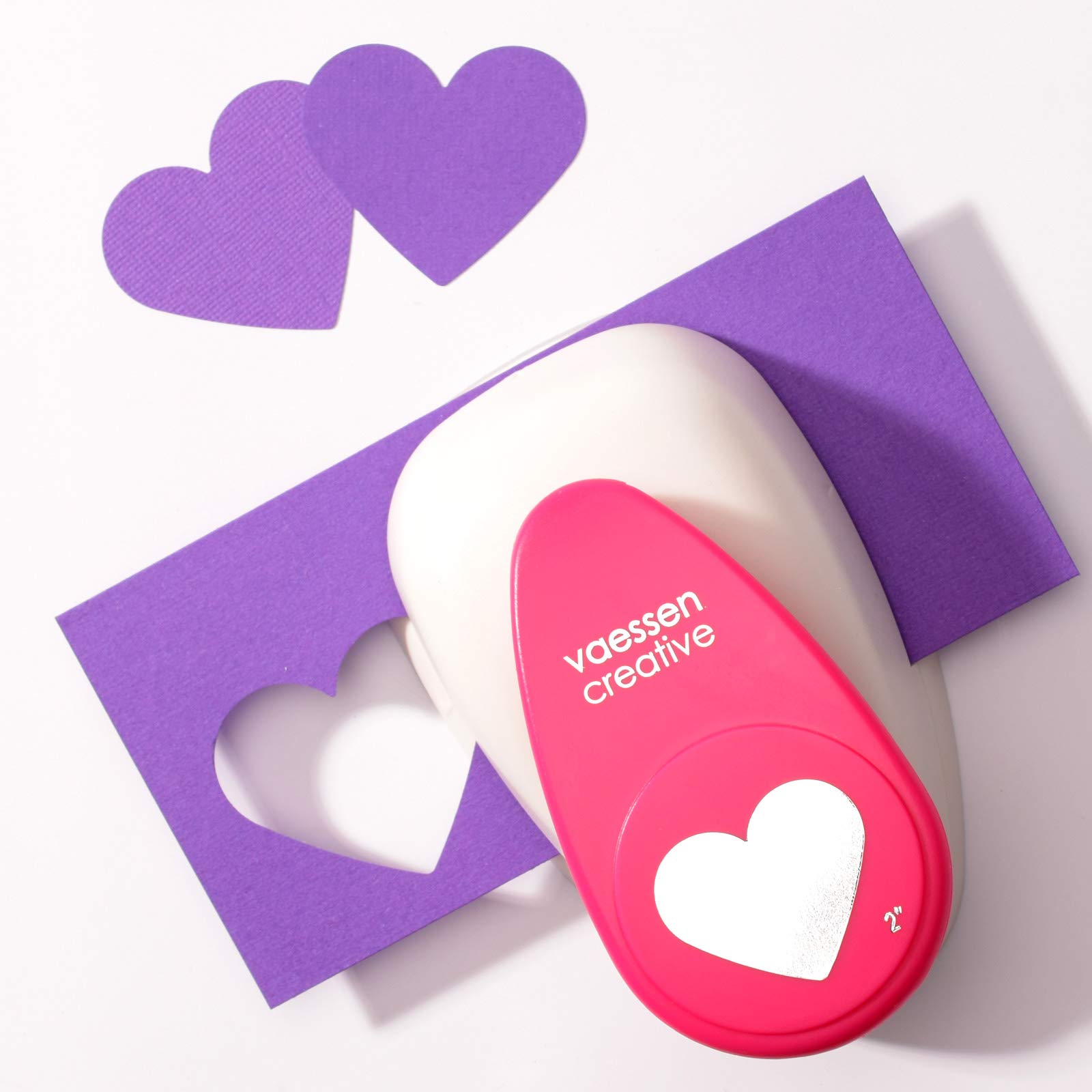 Vaessen Creative Craft Paper Punch Heart Motive Puncher, MultiColour, Large Buy Online in