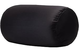 Lemomato Microbead Bolster Tube Pillows with Double Cover，Squish Bean Bed Microbead Pillow Soft Neck Back Lumbar Support Smoo