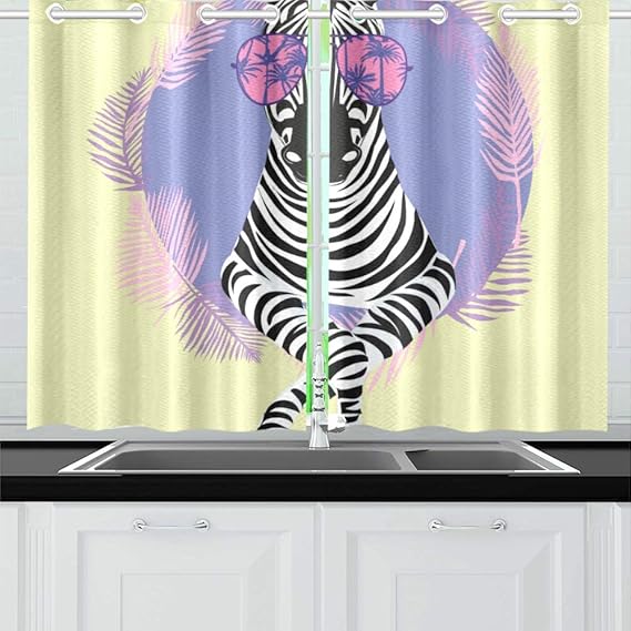 Divertido, lindo, zoológico, animal, fresco, dibujos animados, cebra