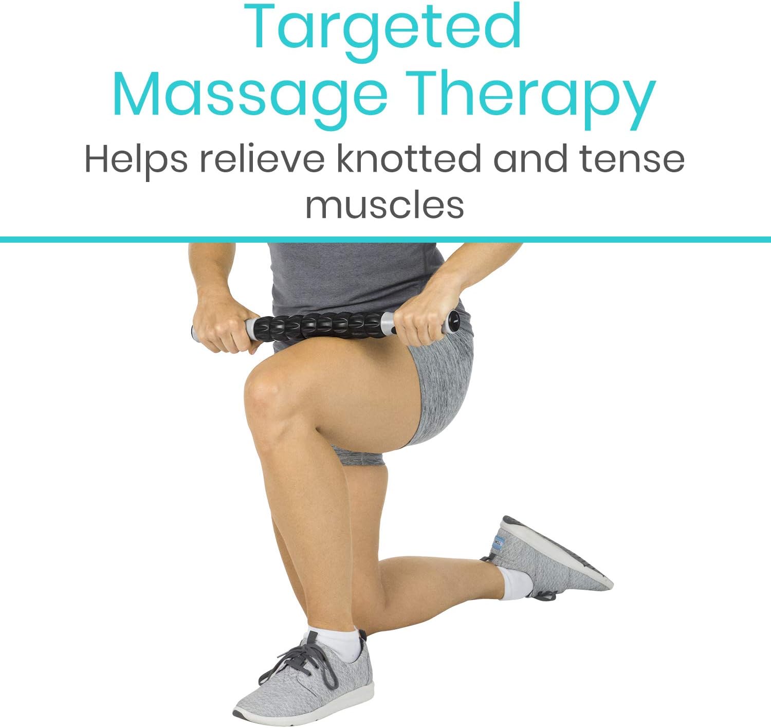 Vive Muscle Roller Stick - Body Massage for Deep Tissue - Massager for Sore Back, Neck, Leg, Foot, Arm, Yoga Exercise - Firm Rolling Tool for Workout, Runners, Athletes, Trigger Point Soreness Relief: Health & Personal Care