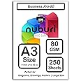 Premium A3 Size Printer Paper - Smooth Bright White Printing Surface - Professional Quality - 11.69 x 16.53 in - 297 x 420 mm (250 Sheets)