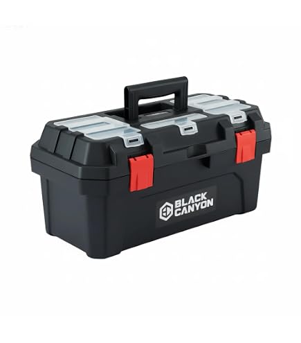 Empty Tool Box, Hardware Tool Box, Portable, for Garages, 16inch