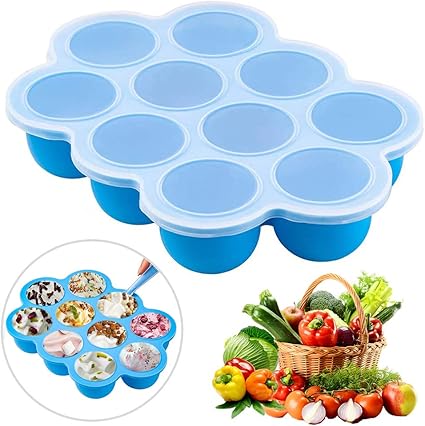 Pots De Conservation En Silicone Wents Congelation Bebe Food Rangement Nourriture Baby Recipient En Silicone Avec Couvercle Solide Food Container Pour Sevrage 10 X 75ml Amazon Fr Bebes Puericulture