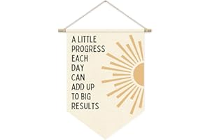 ETVISO Positive Affirmations Wall Decor, Inspirational Classroom Decor, Add Up to Big Results Office Wall Art, Motivational Wall Hanging Pennant Flag Banner Decor Gifts for Nursery Playroom