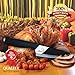 Abundant Chef Blaze: 8 Inch Ceramic Chef Knife with Smooth Mirror Black Finish