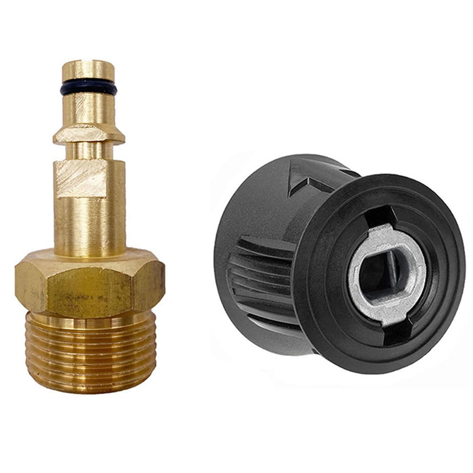Buaak High Pressure Washer M22 14mm Quick Connect Adapter for Karcher K2-K7 With Brass Gun Hose Pipe Convert Tool
