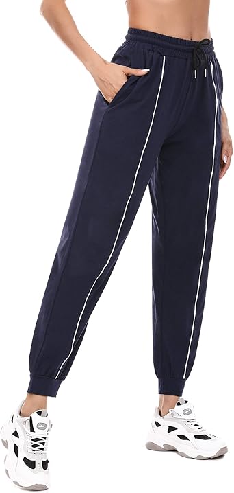 navy track pants womens