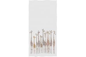 ZzWwR Cute Cartoon Funny Giraffes Soft Highly Absorbent Guest Large Home Decorative Hand Towels Multipurpose for Bathroom, Hotel, Gym and Spa (16 x 30 Inches,White)