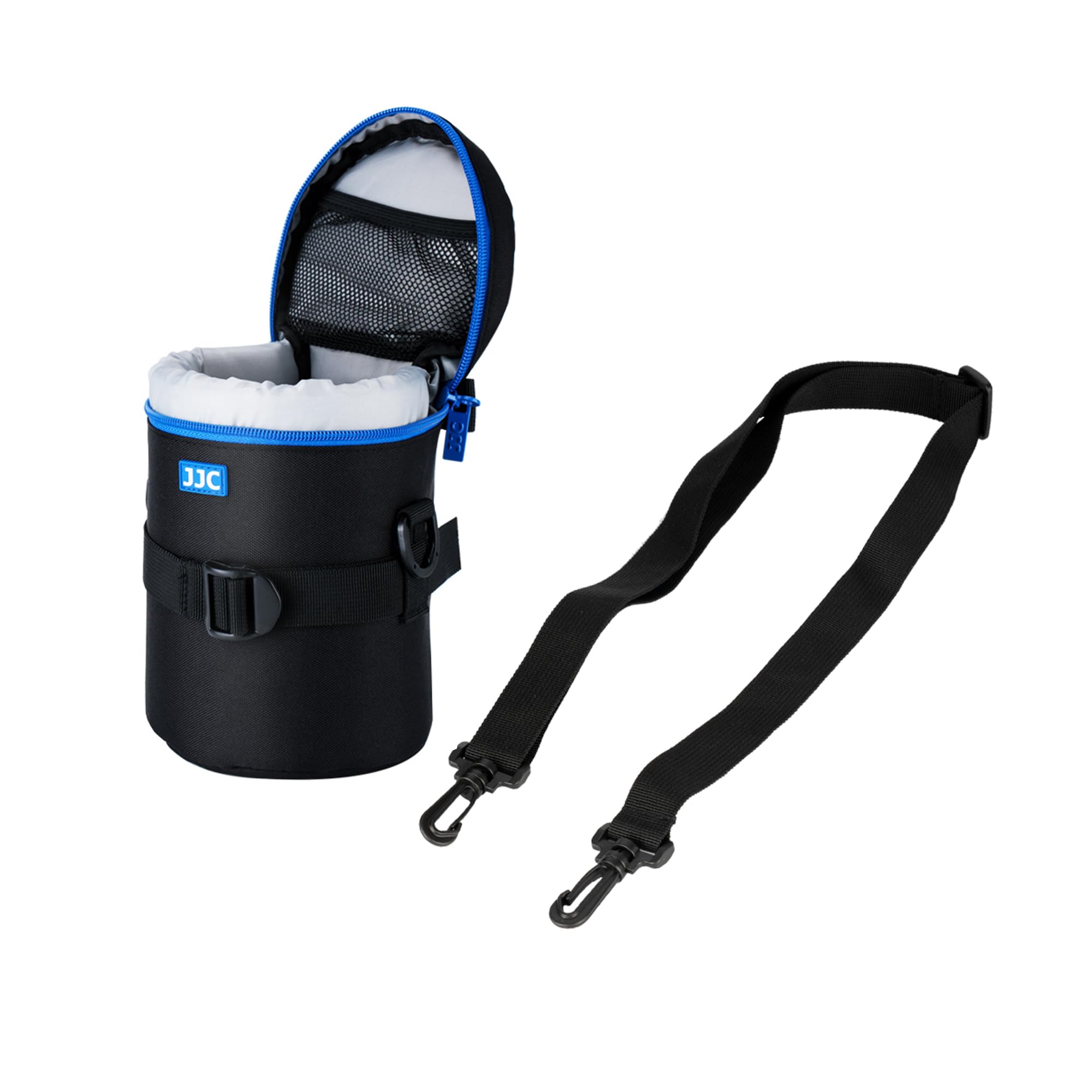 JJC Water Resistant Deluxe Lens Pouch with Shoulder Strap fits Lens Diameter and Height Below 100 x 165mm (3.9 x 6.5“)