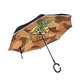 FVFV Grey Pineapplew Inverted Umbrella Compact