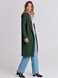 ANRABESS Long Cardigans for Women Lapel 2023 Fall