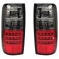 Signal Rear Brake Tail Light Assembly Fit For Toyota Land Cruiser FJ80 LC80 FZJ80 1991-1997 Reflector Warning Lamp Car Accessories Light Kit(Red and Black)