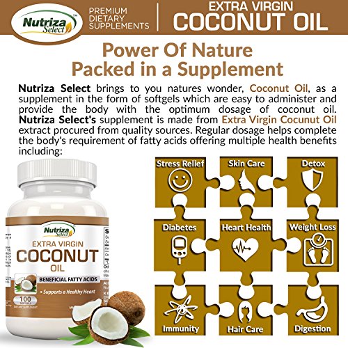 Coconut Oil Capsules Extra Virgin Organic Coconut Oil Pills 100
