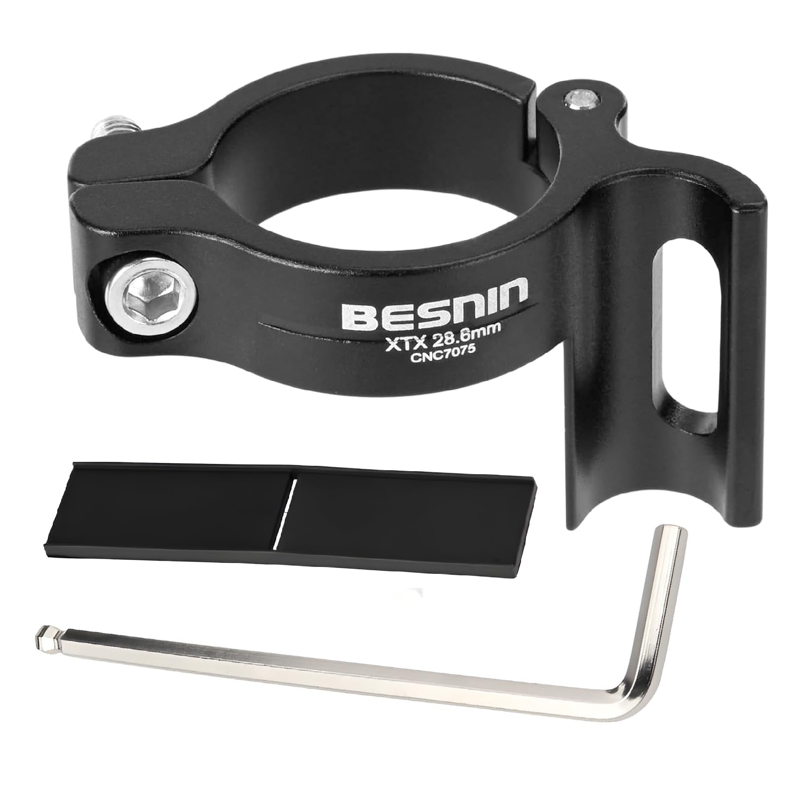 BESNIN Chain Guard Converter or Bicycle front derailleur converter for Chain Guard Install Suitable 28.6MM/31.8 to 34.9MM bike frame (black, 31.8/34.9MM)