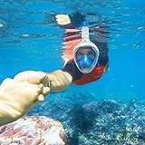 Snorkel Mask Sportneer 180° Full Face Diving Mask, Anti-Fog Anti-Leak Diving Snorkeling Scuba Equipment with Adjustable Straps