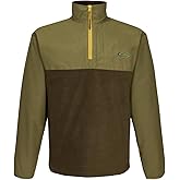 Drake Waterfowl Men's MST Quarter 1/4 Zip Refuge Eqwader Waterproof Windproof Breathable Resistant Outdoor Hunting Jacket, Green Timber, X-Large