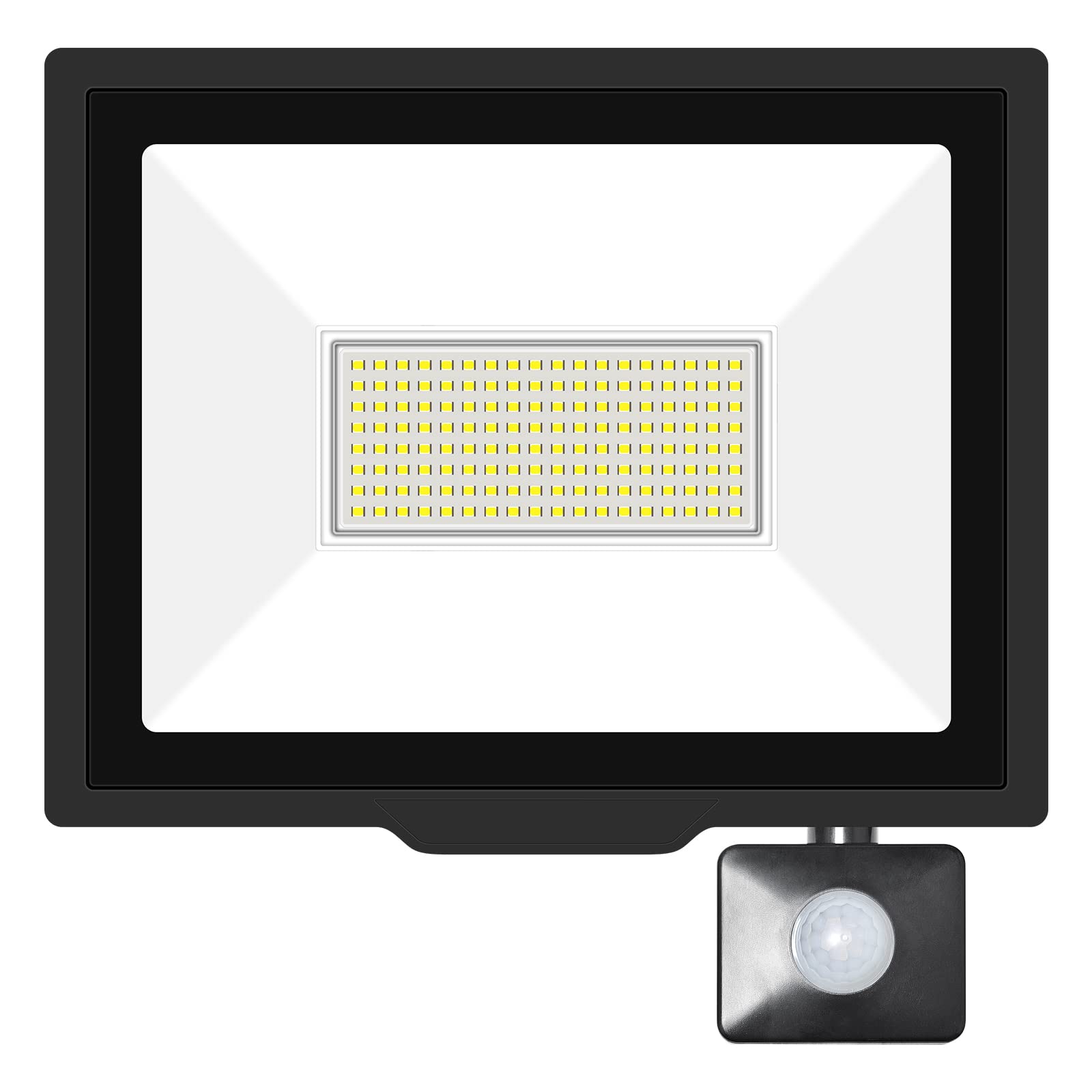 Willpower LED Security Lights Outdoor Motion Sensor 100W LED Floodlight 10000lm IP66 Waterproof PIR Lights Daylight White 6500K Wall Light for Garden Backyard Garage Doorway Court Patio Lawn