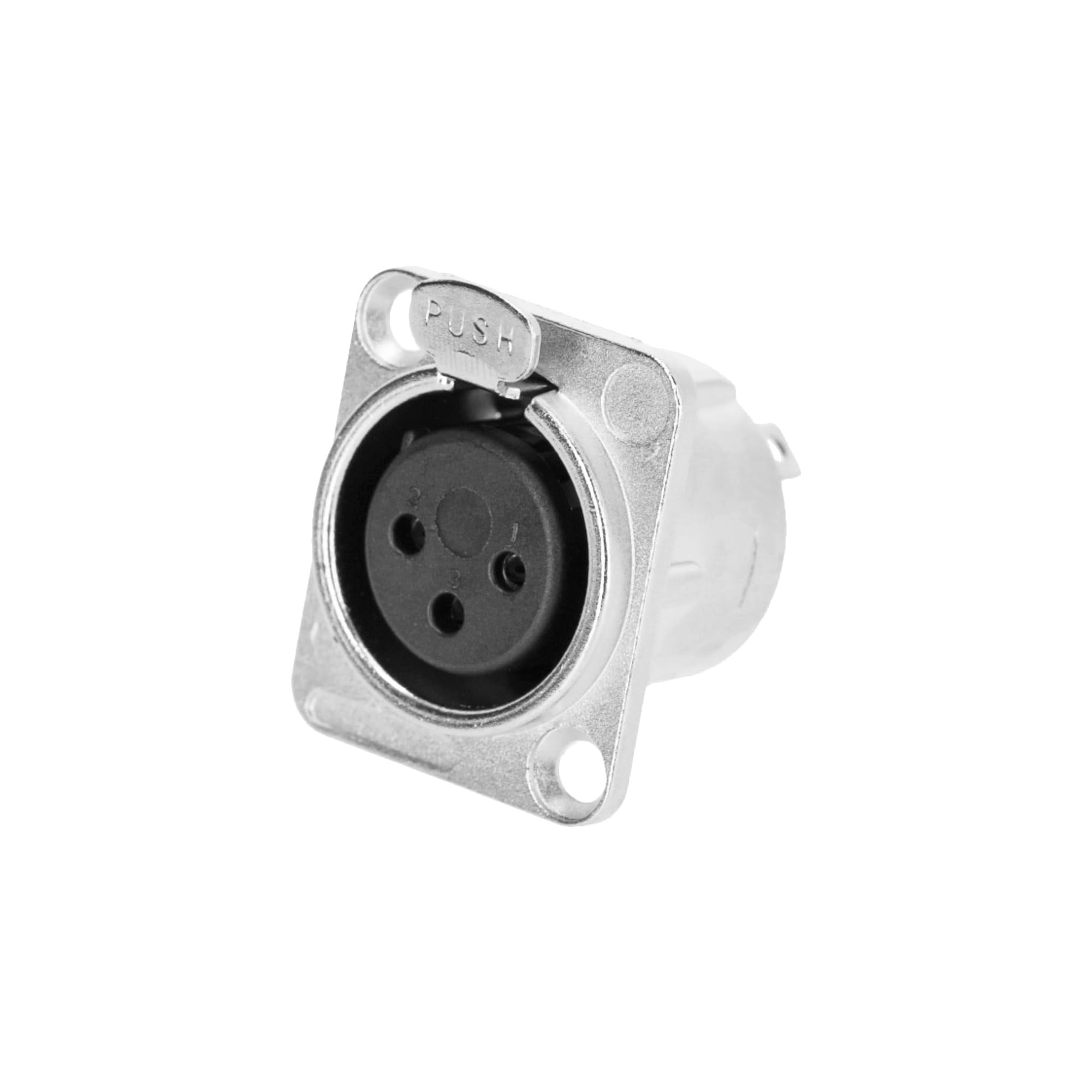 Panel jack XLR 3-pole female