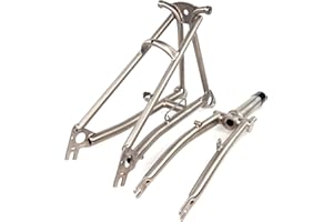 TIBROMTACK Titanium Fork and Rear Triangle for Brompton Bicycle 16 Inches Ultra Light Folding Bike Grade9 Ti Frame