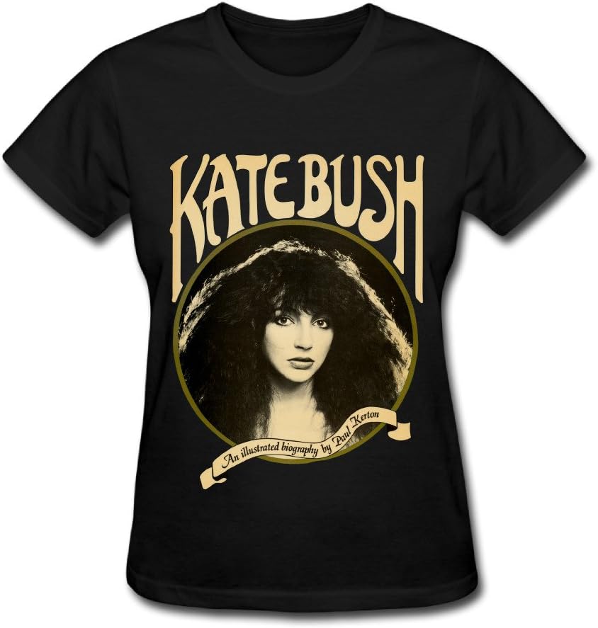 UTU English Singer Kate Bush Womens Fashion T Shirt Black