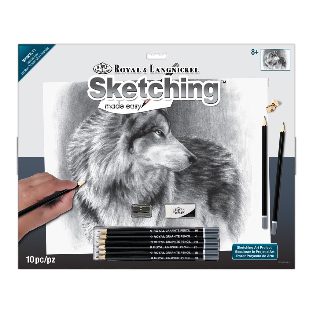 Royal and Langnickel Sketching Made Easy Large Kit 11 1/4 inch x 15 3/8 inch - Cautious Eyes
