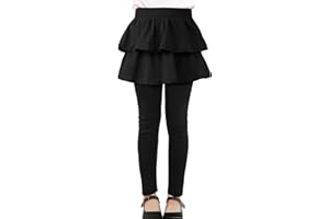 KEREDA Girls Leggings Ruffle Skirt School Uniform Pants Kids Clothes 4-14 Years