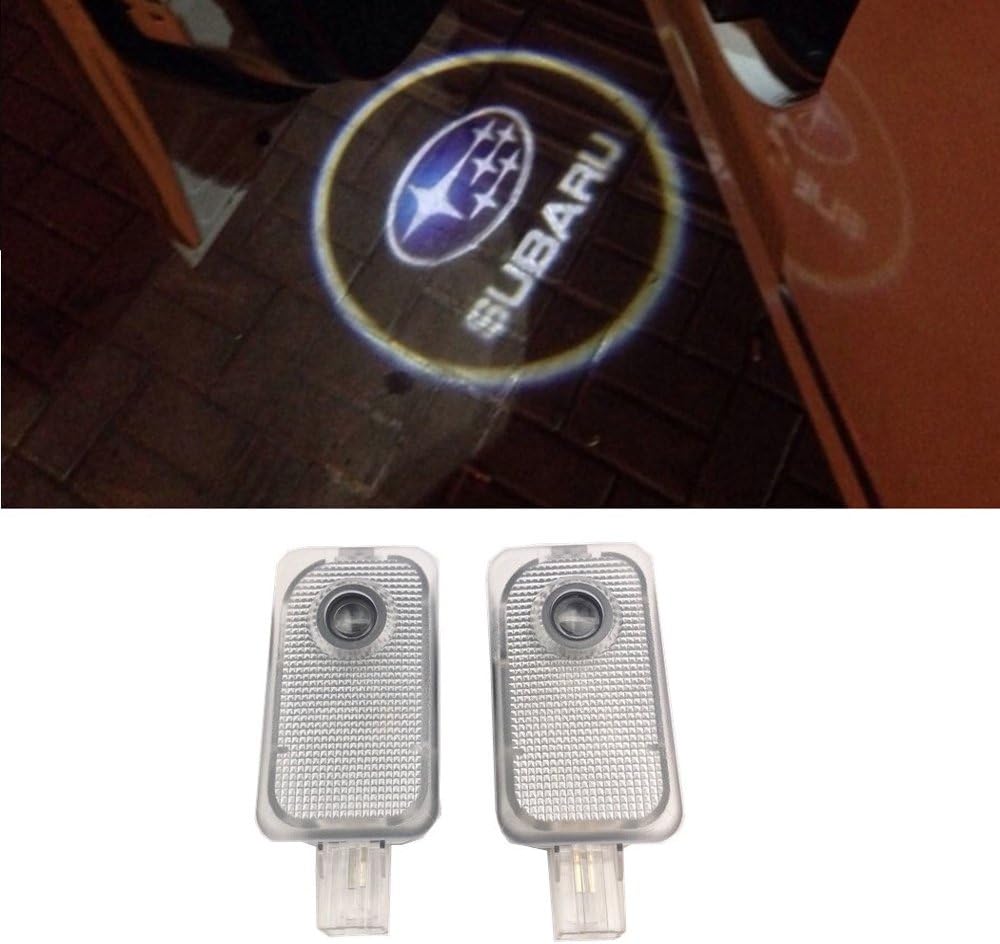 TF 2pcs Universal Car Door Lights LED Projector Door Shadow Light Welcome Light, No Drilling Required (For Subaru Impreza Forester Outback)