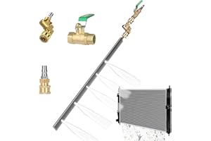 RANDJ Pressure Radiator Cleaning Wand, 24''/32''/39'' Car Radiator Cleaner Wand Tool with Three 1/4'' Quick Coupler, Radiator Flush and Cleaner Tool, Home Car Truck Stainless Steel Power Washer Wand (39'')