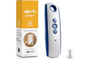 Somfy Telis 1 RTS Patio Remote - Single Channel - Handheld Addition or Replacement - Great for Outdoor Blinds & Shades - Cust