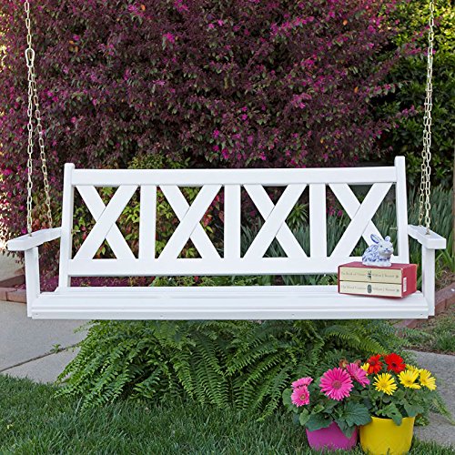 Porchgate Amish Made Haven 5ft. White Porch Swing