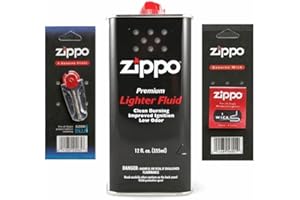 Zippo (1) 12 OZ. Fuel (1) Flint and (1) Wick Set