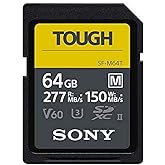Sony Tough-M Series SDXC UHS-II Card 256GB, V60, CL10, U3, Max R277MB/S, W150MB/S (SF-M256T/T1)