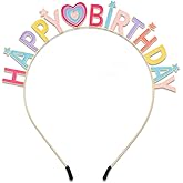 CIEHER Happy Birthday Headband Birthday Crown Tiara Bday Decorations Accessories for Women Girls