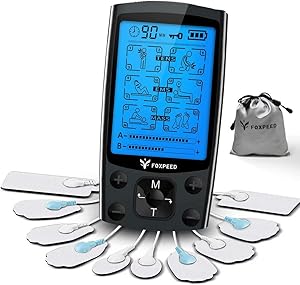 Dual Channel Tens EMS Unit Muscle Stimulator with 24 Modes, Continuous Mode/Memory Function Deep Tissue Shoulder Pain Relief Powerful Electronic Pulse Massager with 10 Pads …