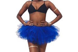 Nicute Ballet Tutu Skirt Tulle Elastic Dance Skirts 6-Layered Tutu Skirt Festival Performance Costume for Women and Girls
