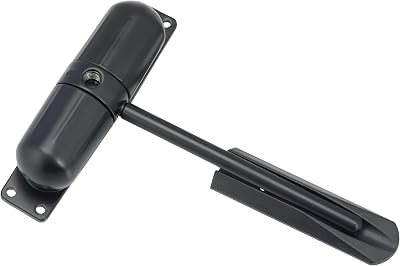 Burg-Wächter Spring Loaded Adjustable Auto Closing Door Closer Black