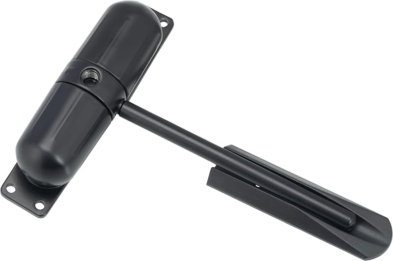 Burg-Wächter Spring Loaded Adjustable Auto Closing Door Closer Black