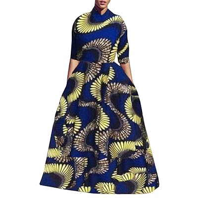 fitted dashiki dress Blue Dashiki Dress