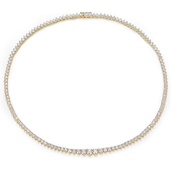 Tennis Necklace 18K White Gold Plated | 3.0mm Square Cubic