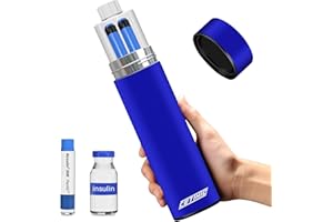 CETIHIO 48H Insulin Pens Cooler Travel Case TSA Approved Diabetic Medicine Travel Cooler, Portable Insulin Medical Cooler - Bright Blue