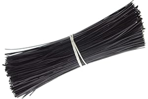 6 Inch Twist Ties,Ulifestar Cable Ties Bag Ties Plastic Coated Twist Ties 1000 Pack (Black)
